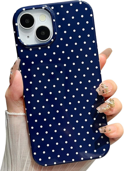 for Iphone 13 Case Polka Dot Phone Cases Aesthetic Design Trendy Simple Case Sli