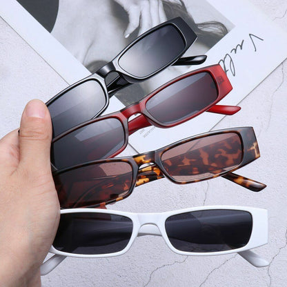 Sunglasses Vintage Retro Small Frame Rectangle Square Narrow Eyewear UV400 26MM