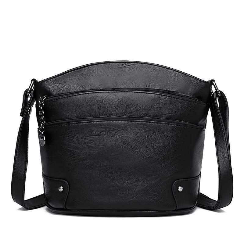 Multi-layer Pockets Genuine Leather Shoulder Bag Handbag Bag Small Crossbody Bag