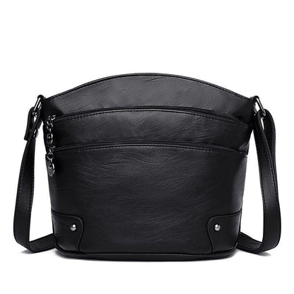 Multi-layer Pockets Genuine Leather Shoulder Bag Handbag Bag Small Crossbody Bag