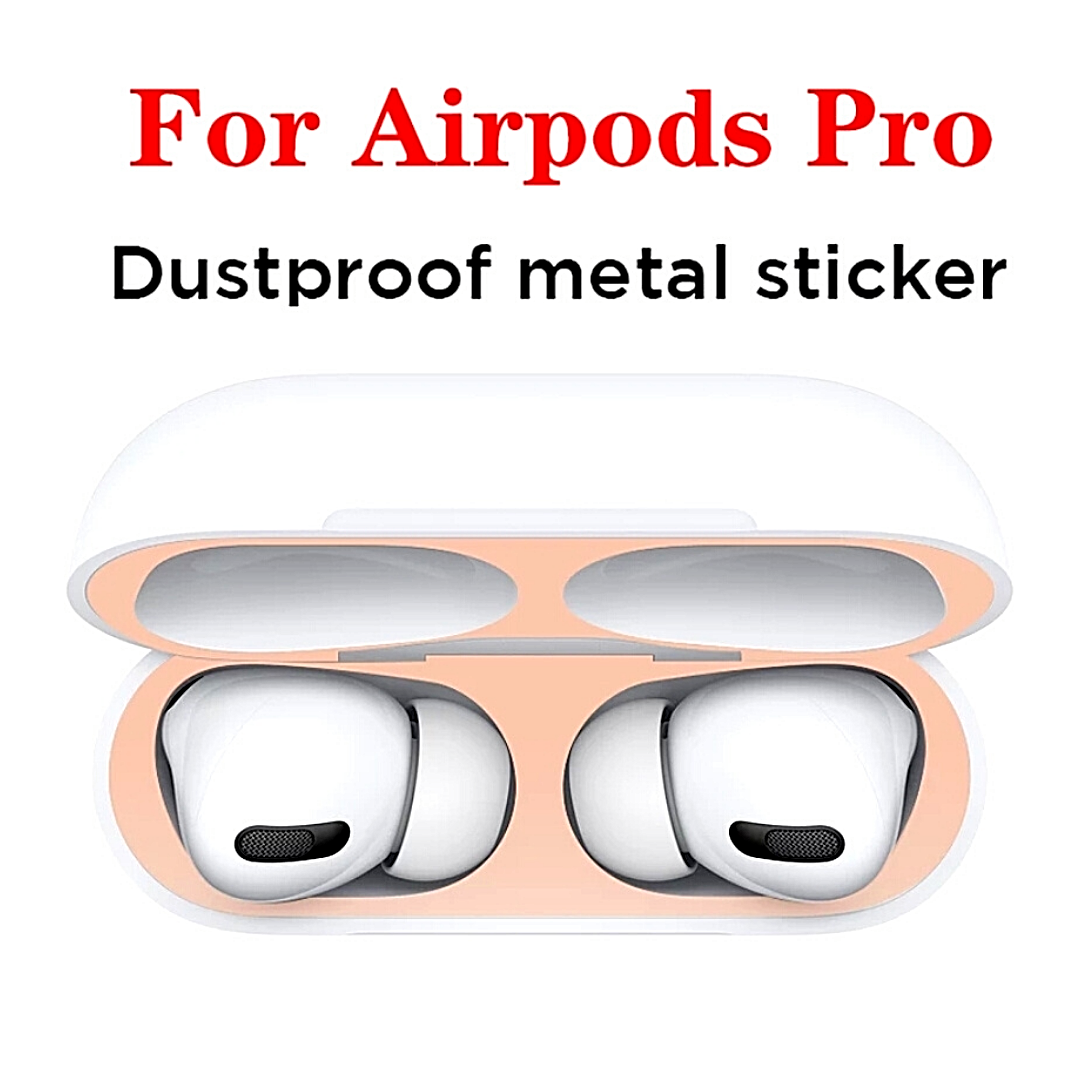 Guardapolvo Protector de Metal Etiqueta Sticker Proteger Audifonos Air-pod Pro