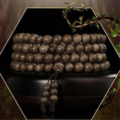 Bracelet/Necklace Vietnam Agarwood Mala Buddhism 108 Meditation 8mm