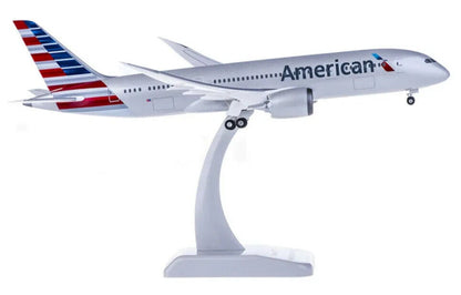 1:200 28CM Hogan American BOEING 787-8 Passenger Airplane ABS Plastic Model