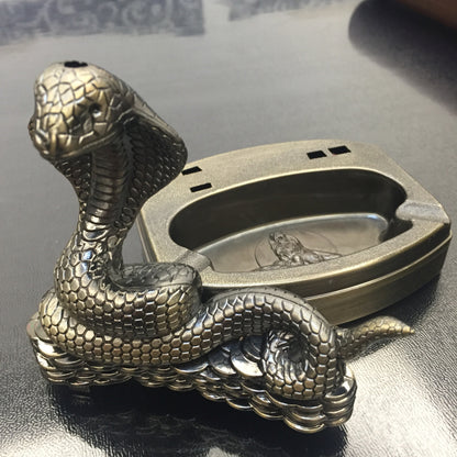 5" New Snake Shape Novelty Refillable Lighter Cigarette Cigar Ashtray Ash
