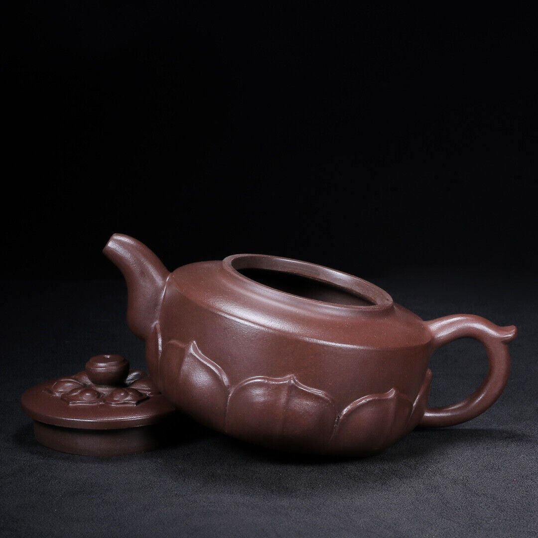 Chinese Yixing Zisha Clay Handmade Exquisite Teapot（莲花 底款：顾景舟）