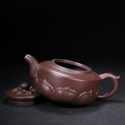 Chinese Yixing Zisha Clay Handmade Exquisite Teapot（莲花 底款：顾景舟）