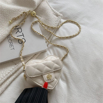 Small Shoulder Crossbody Bag Leather Cute Chain Messenger Handbag 12*11*5 CM 1PC