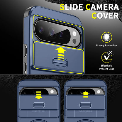 For Google Pixel 11Pro XL/10Pro XL Slide Camera Cover Ring Stand Protective Case