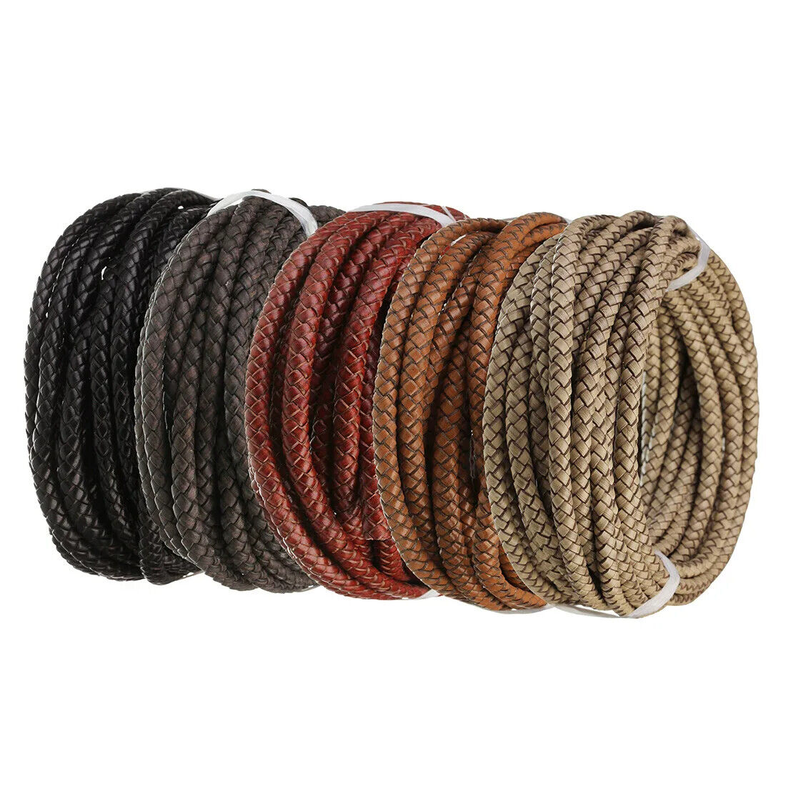 Bolo Tie Leather Rope 4mm DIY Hand-Woven Bracelet Necklace Material 10 Meter Set