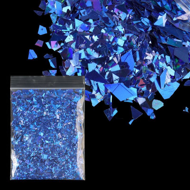 Nail Art Decor 10g Holographic Irregular Sequins Glitter Sparkly Colorful Flakes