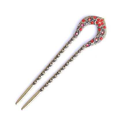 Women Hair Accessories Antique Bronze Plated Hairpins U-Shape Hair Stick Jewelry