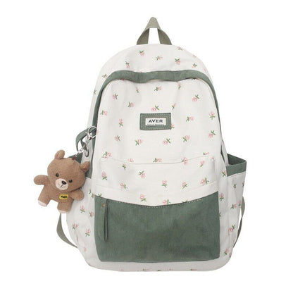Girl Nylon Floral Bag Ladies Backpack Women Student Bag Female Laptop Backpack