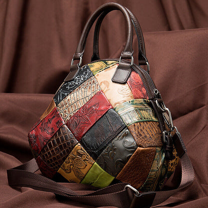 Designer Women'S Genuine Leather Multi-color Handbag Satchel Tote Shoulder Bags