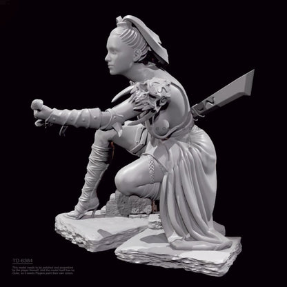 H/65mm resin figure model Fantasy female martial arts 3D printing Unassembled