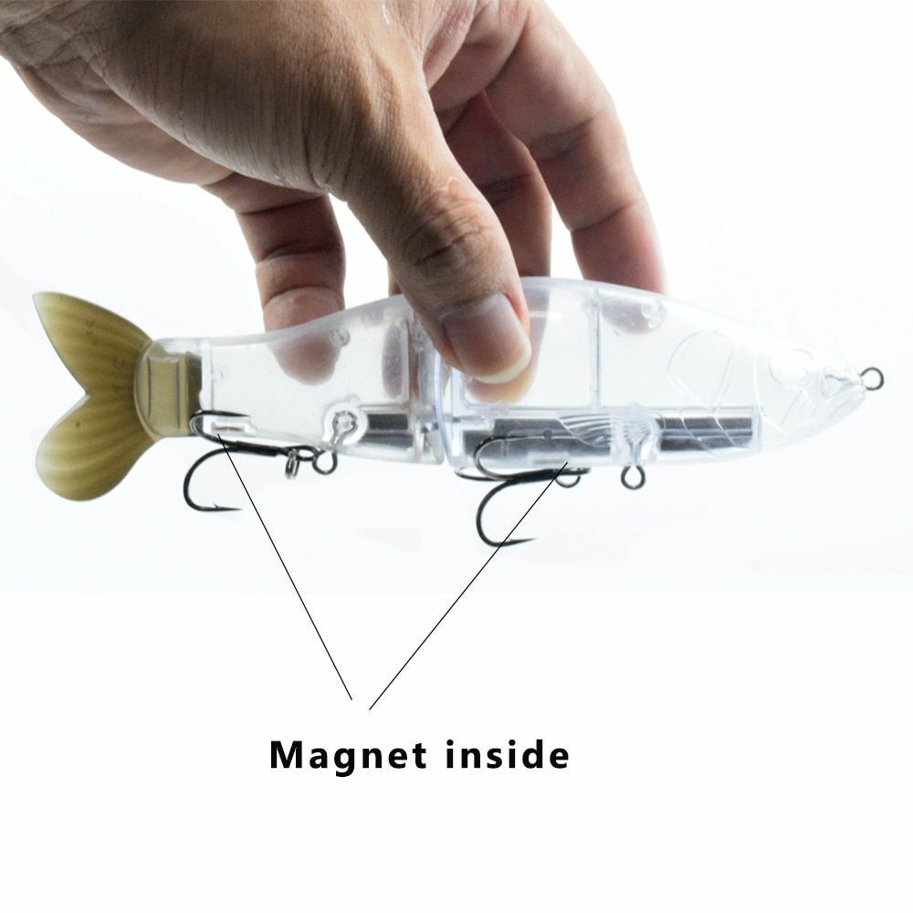 Artificial Baits 6.5inch Megnetic Weight Glide Lure Blank Transparent Soft Tail