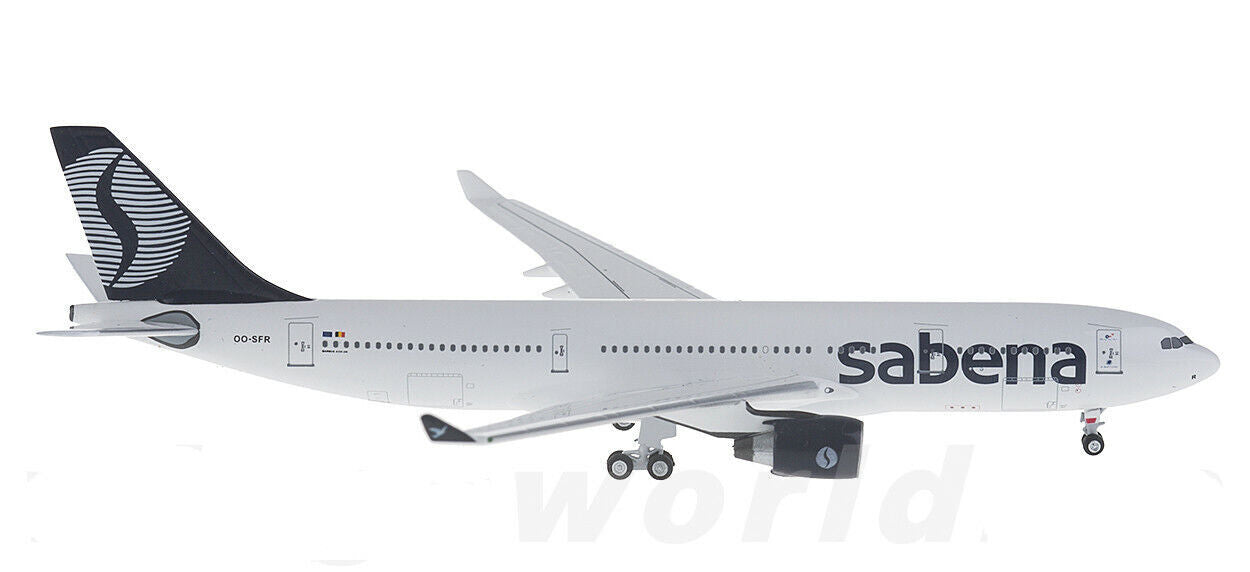 1:400 AeroClassics Sabena AIRBUS A330-200 Passenger Airplane Diecast Plane Model