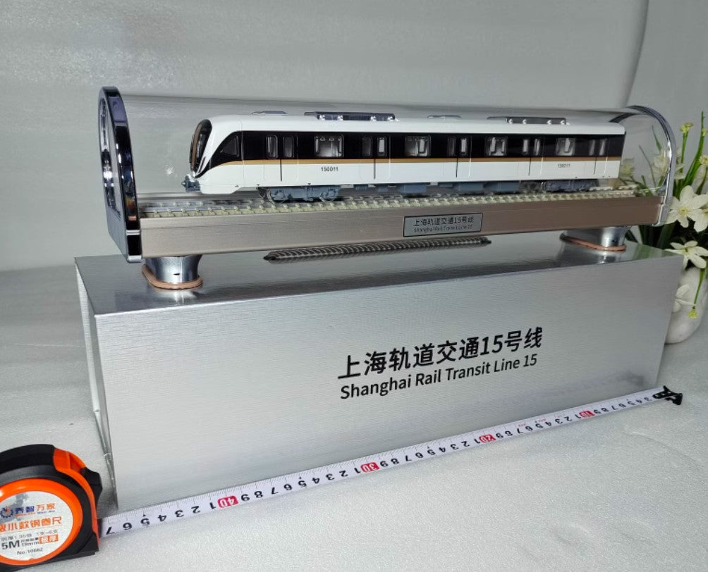 1:68 43CM Shanghai Railway Transit Line 15 Passenger Car Trains Diecast Model