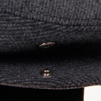 Men's Helmet Cap Newsboy Wool Hat Driving Flat Cabbie Hat Golf