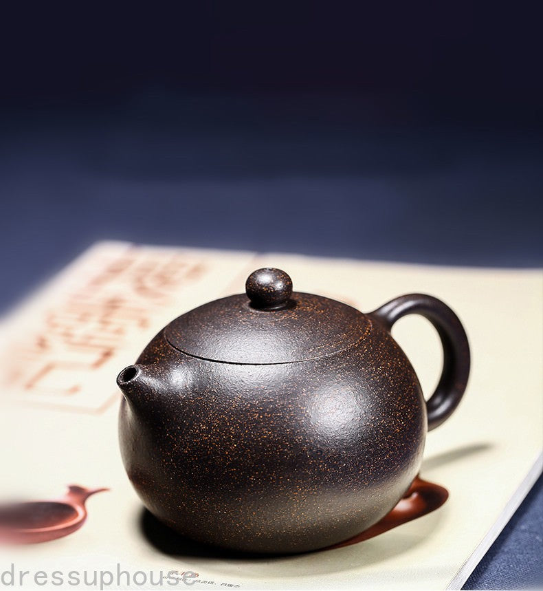 Marked Made Yixing Zisha Teapot Xishi Pot Ball Infuser Holes Handmade Master Pot