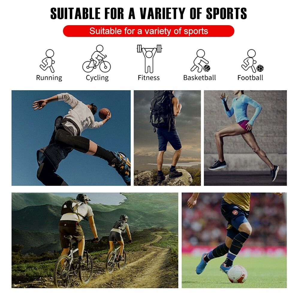 Mangas De Piernas Elasticas Calentamiento de Musculo para Deportes Trotar Correr