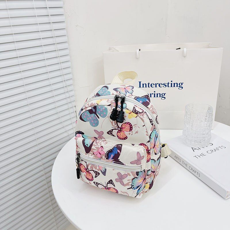 Small Backpacks Nylon Bag Printing School Knapsack Polyester Softback Traveling