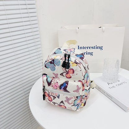 Small Backpacks Nylon Bag Printing School Knapsack Polyester Softback Traveling