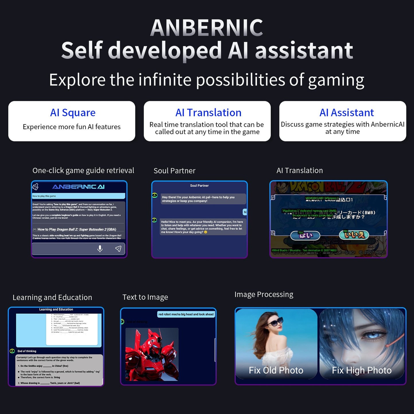ANBERNIC RG 477M Retro Handheld Game Console Android 14 5300mAh RG477M Gifts 游戏机