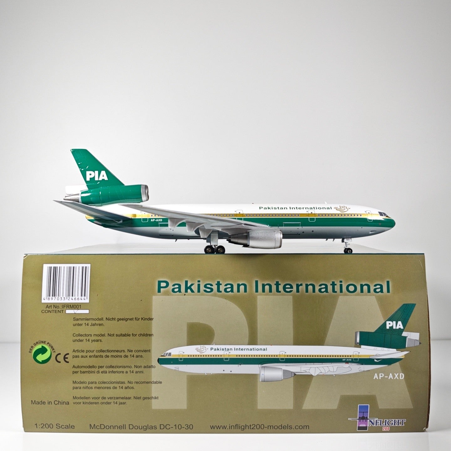 1:200 InFlight PIA DC-10-30 AP-AXD Passenger Airplane Diecast Plane Model