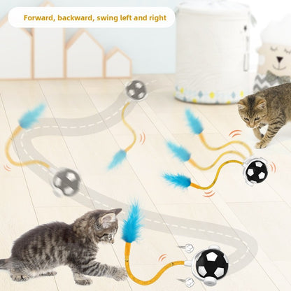 Electric cat toy, dog rolling ball toy, interactive pet jumping ball cat toy