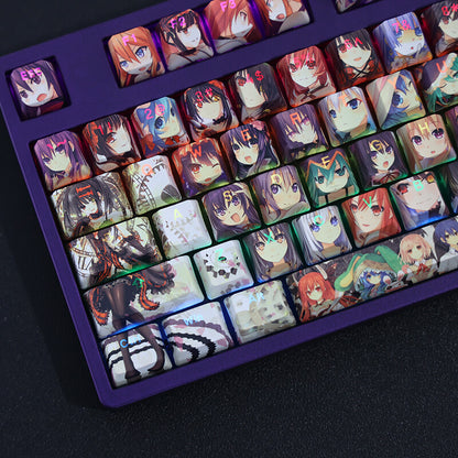 New Anime DATE A LIVE Theme RGB Translucent Keycap for OEM Mechanical Keyboard