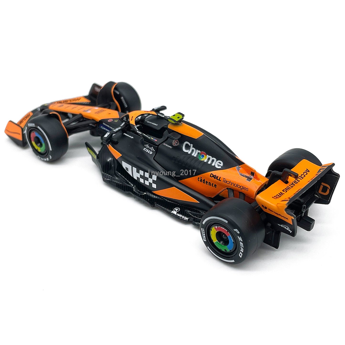 1:43 McLaren MCL38 Model Car Miami Grand Prix 2024 Formula 1 Team Lando Norris