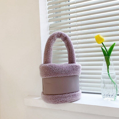 Lamb Wool Women Shoulder Bags Small Handbag Winter Faux Fur Female Hand Bag