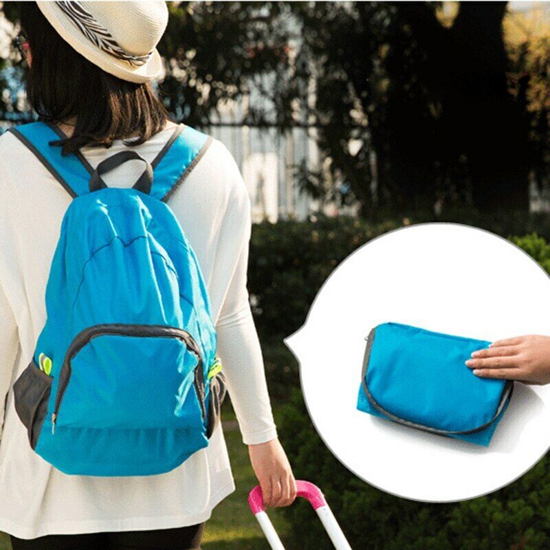 Portable Outdoor Folding Backpack Travel Hiking Waterproof Sports Bags Men Women