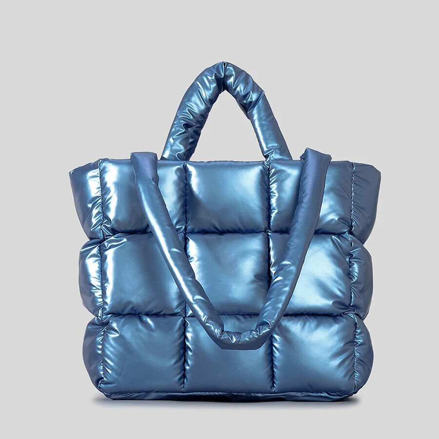 Padded Tote Bag Women Handbags Nylon Down Shoulder Bags Warm Winter Purse