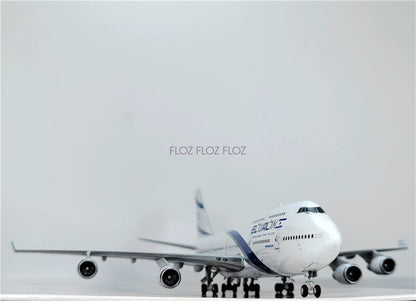 JC WINGS Israel Airlines for Boeing B747-400 4X-ELA With Aviationtag 1:400 Model