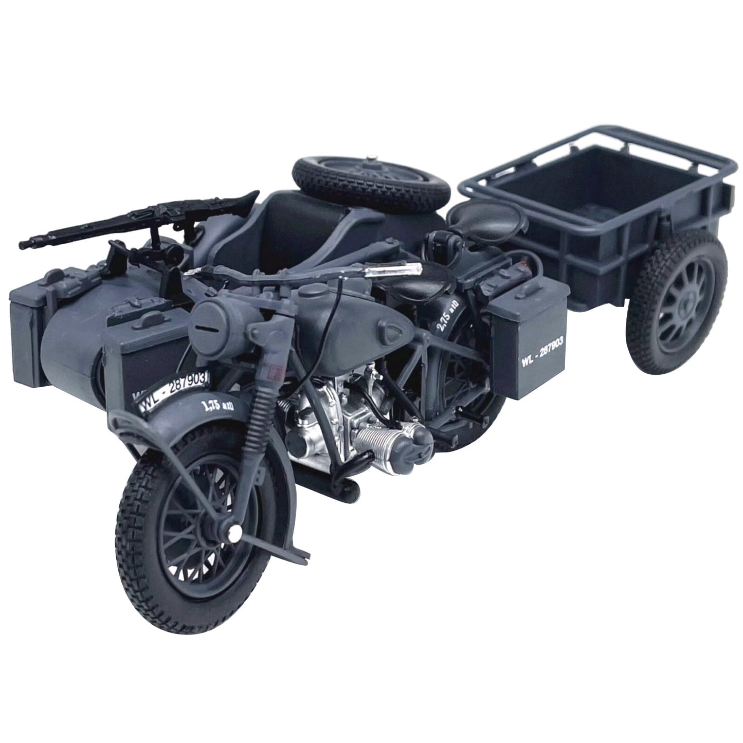 1/24 Scale WWII German Army For BMW R75 1939-1945 Motorcycle Finished Model Toy