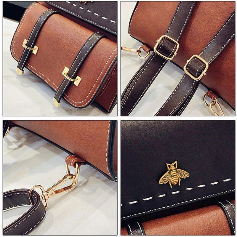 Women Backpack School College Bags Vintage Synthetic Leather 21*20*10 CM Green