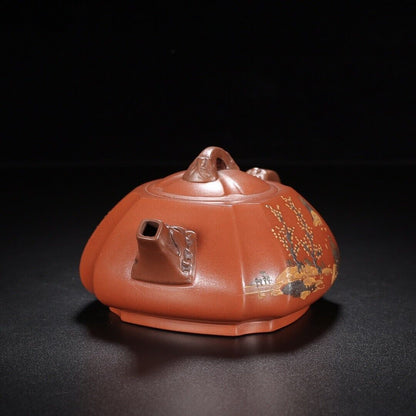 l-0Chinese Yixing Zisha Clay Handmade Exquisite Teapot （龙壶 底款：顾景舟）