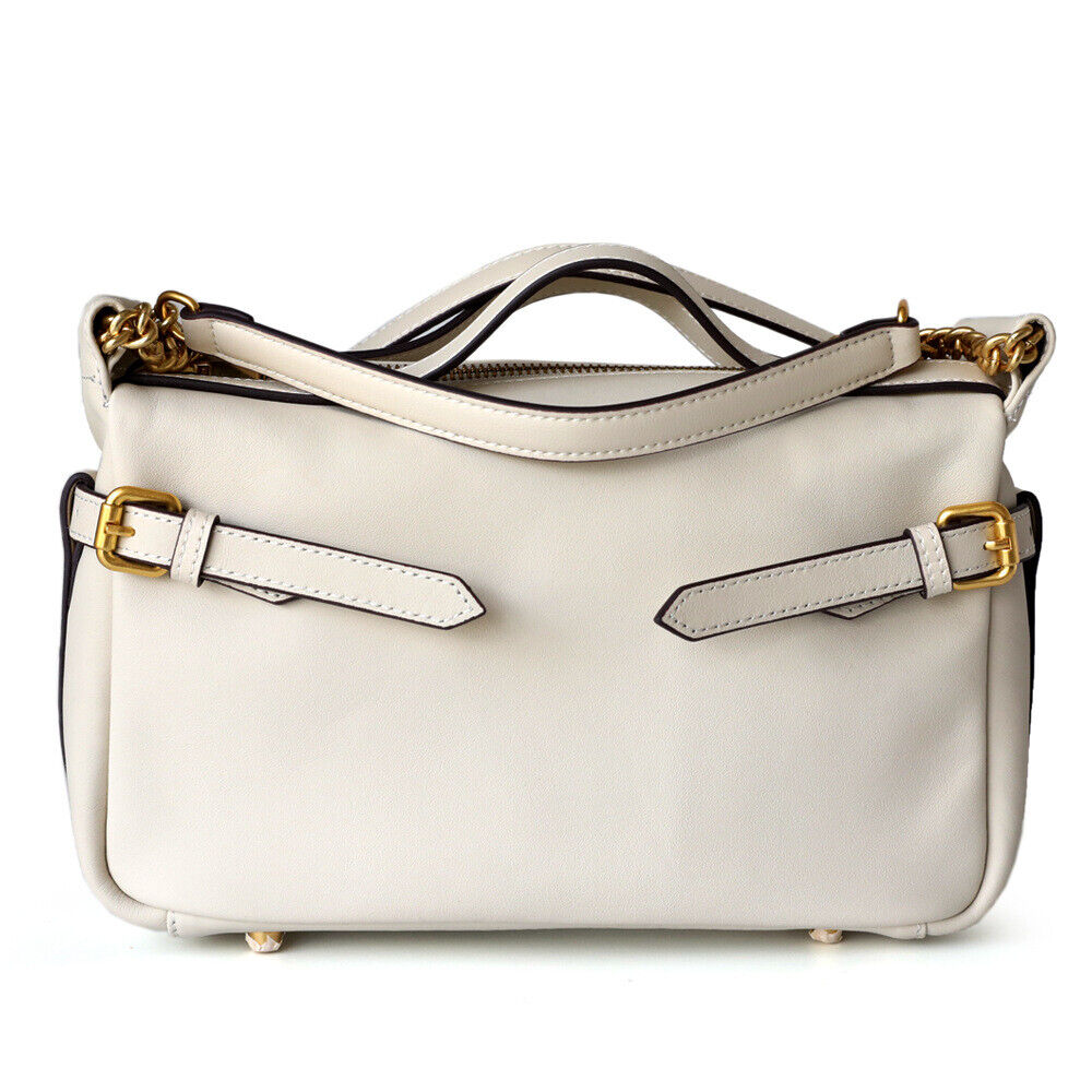 Small Mini Real Leather Shoulder Bag Tote Pouch w/ Chain Straps Fashion Handbag