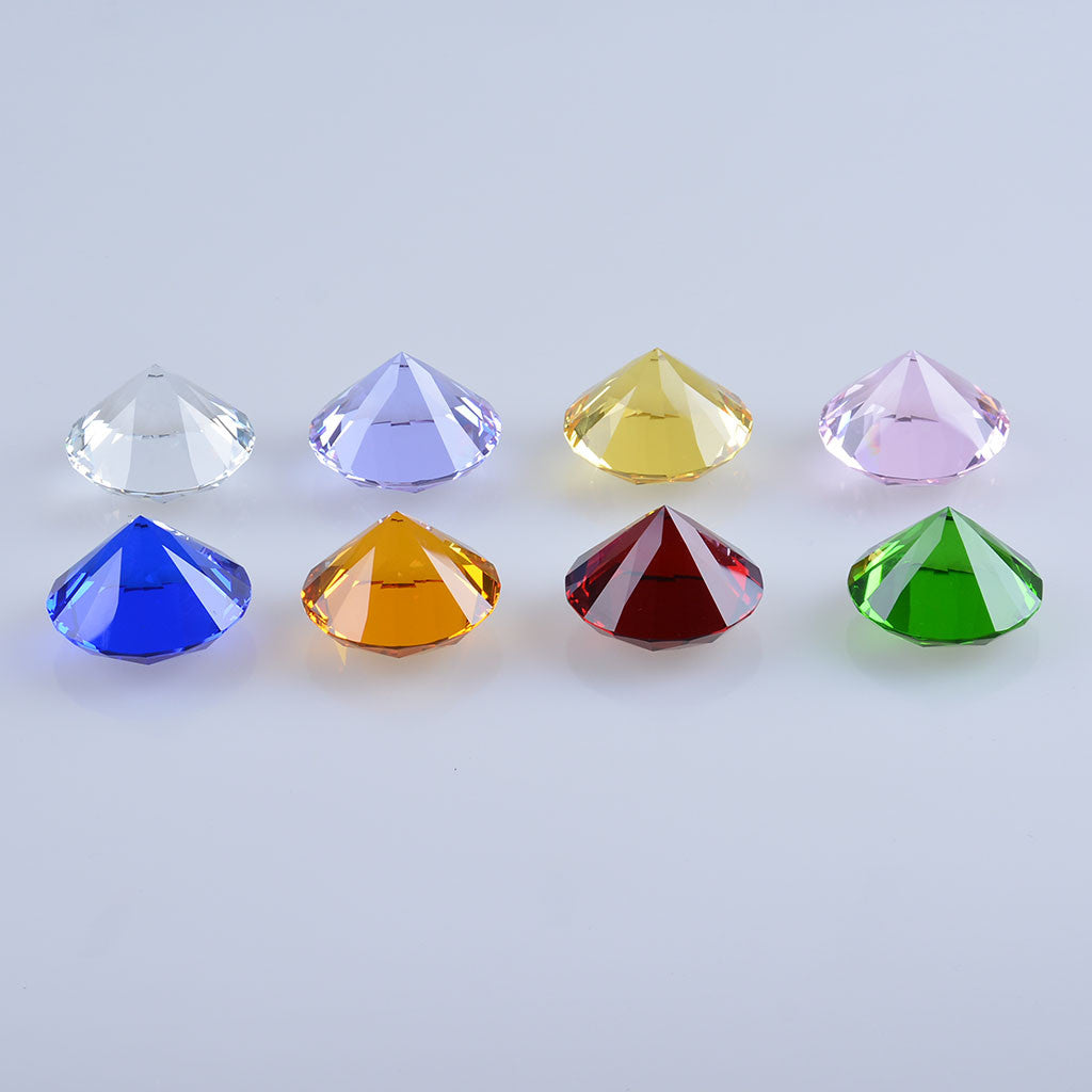 50mm Crystal Paperweight Glass Art Large Giant Diamond Decor Centerpiece Gifts