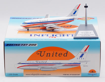 1:200 InFlight United BOEING 737-200 Passenger Airplane Diecast Aircraft Model