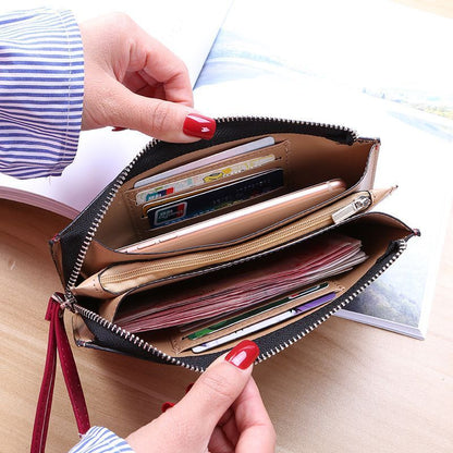 Wallet Long Zipper Clutch Hand Bag Phone Card Holder Coin Purse Thin Wallet 1 PC