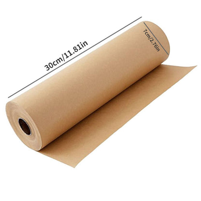 Wrapping Paper 30 Meters Brown Kraft Roll Wedding Birthday Gift Wrapper Material
