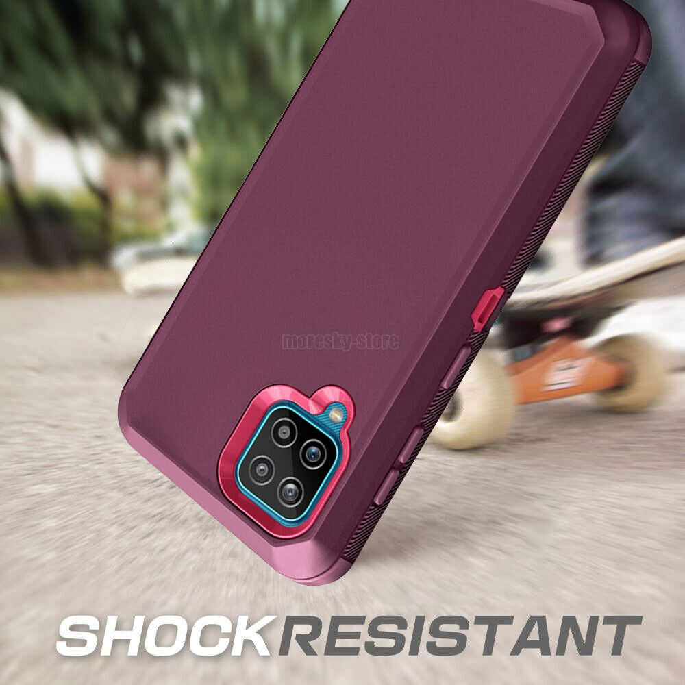 For Samsung Galaxy A42 5G Case Shockproof Phone Cover + Glass Screen Protector