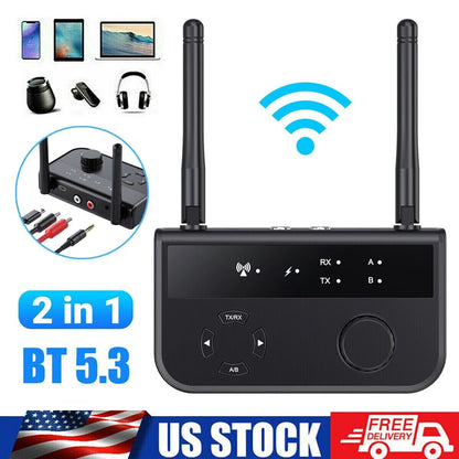Transmisor y Receptor Bluetooth, Kit de Adaptador Audio estéreo inalámbrico 5.3