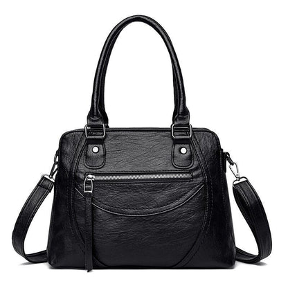 Polyester Shoulder Bag Large Capacity Retro Messenger Casual Tote Bag 31*14*24CM