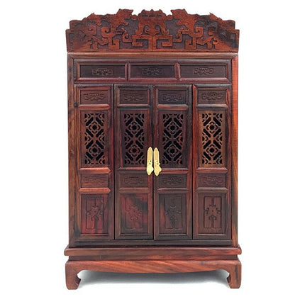 New Buddha Altar Butsudan God Zen Portable Praying Decor Rosewood Carved Shrine