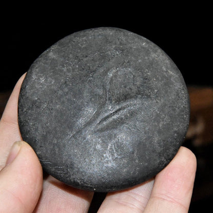 Old Hongshan Culture Meteorite Magnetite UFO Alien Carving Collectible