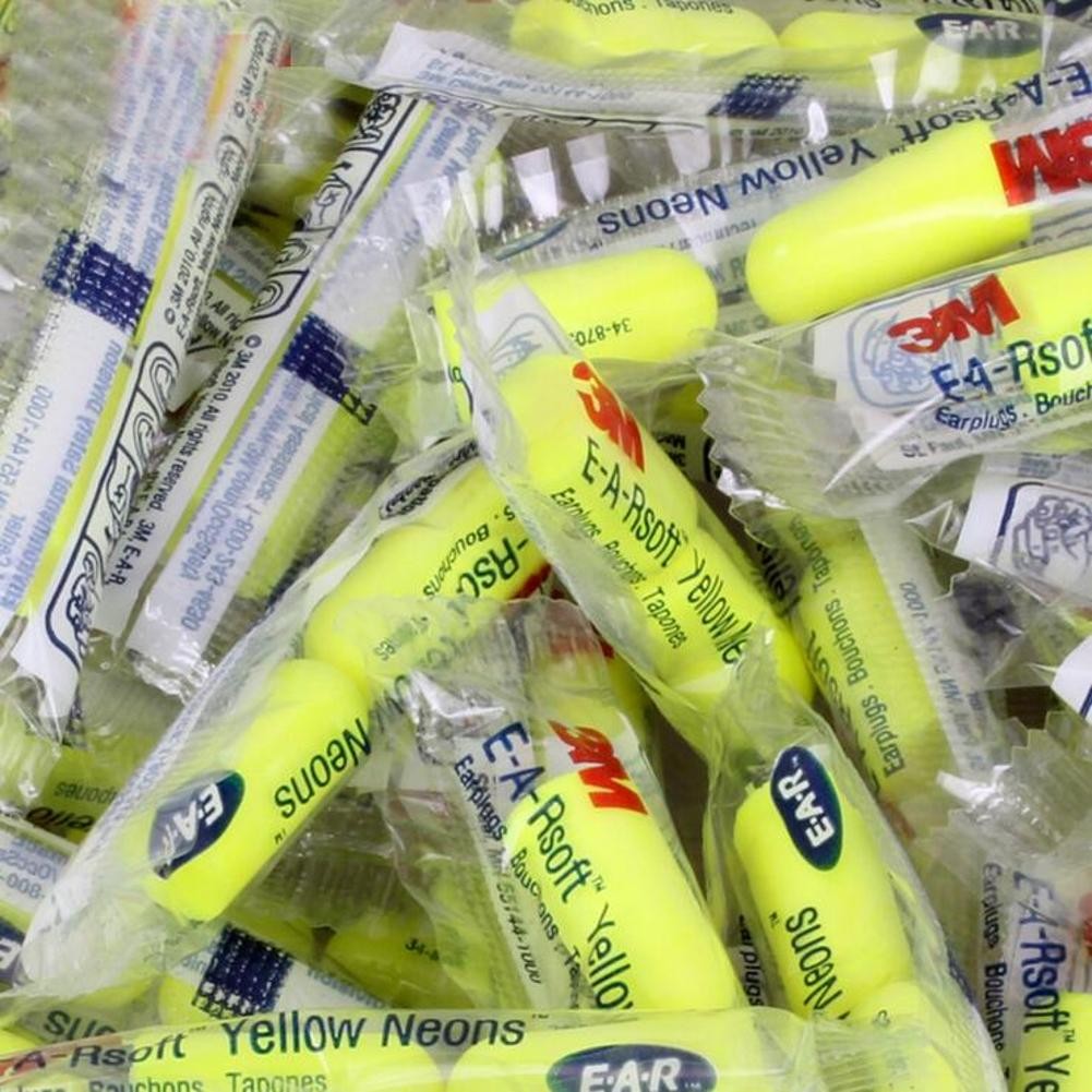 New 50 Pairs E-A-Rsoft Neons 312-1250 Noise Reduction 33dB Uncorded Poly Bag
