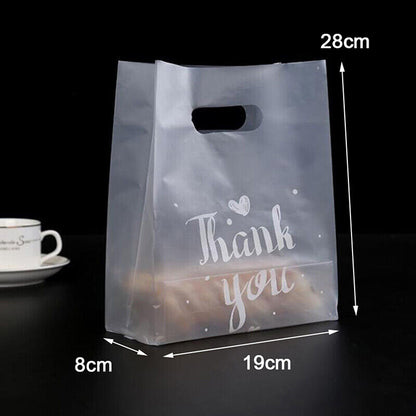 50pcs Thank You Plastic Candy Gift Bags Shopping Bags Wedding Wrapping Bags!